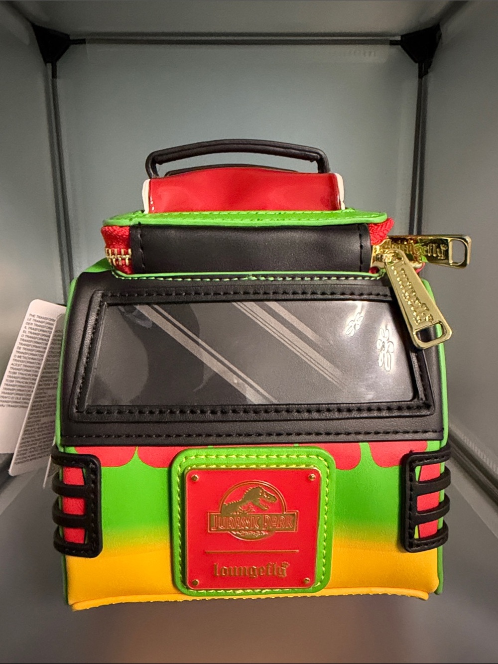 NWT Loungefly Jurassic Park Jeep Crossbody- Green/Red/Yellow - Picture 4 of 11